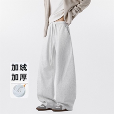 B258-K2939加绒45控98抖音品质弯刀卫裤65%棉35%聚酯纤维，男装休闲裤，电商B258