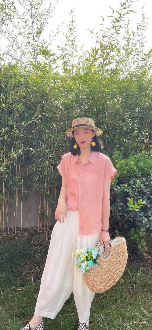 纯苎连衣裙小衫裤子裙子衬衣 时尚风 风淑女风休闲风，女装连衣裙，川哲