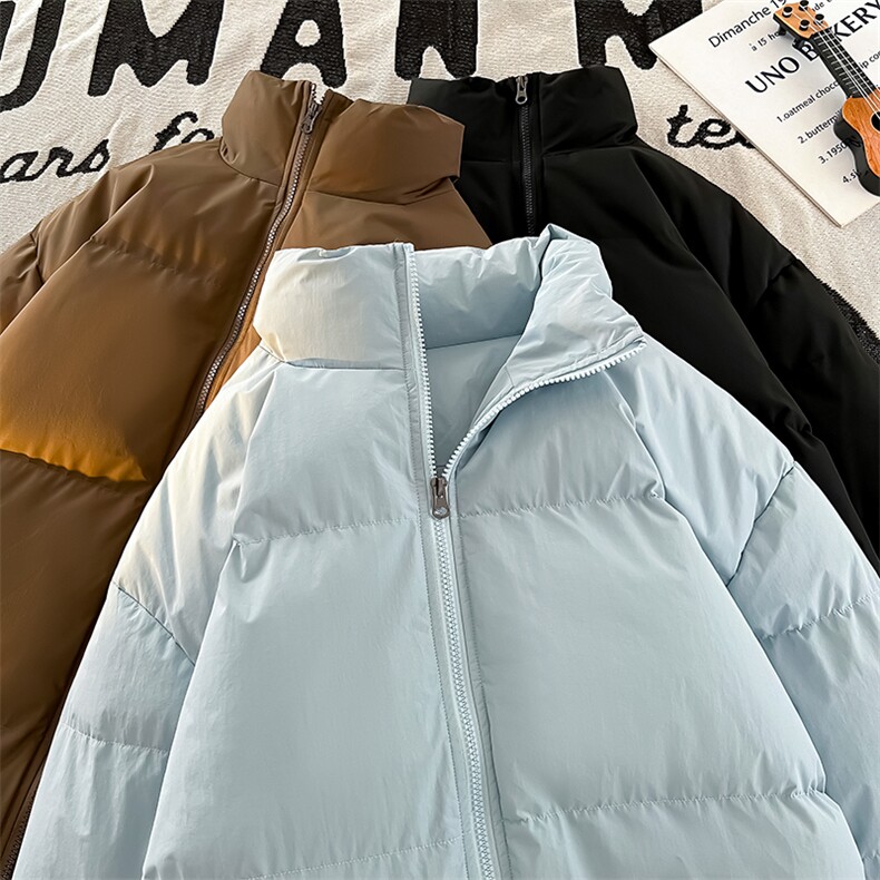 ！2025新款加厚棉服冬季纯色情侣立领棉衣CM88882-P60特,男装棉衣,星座815A