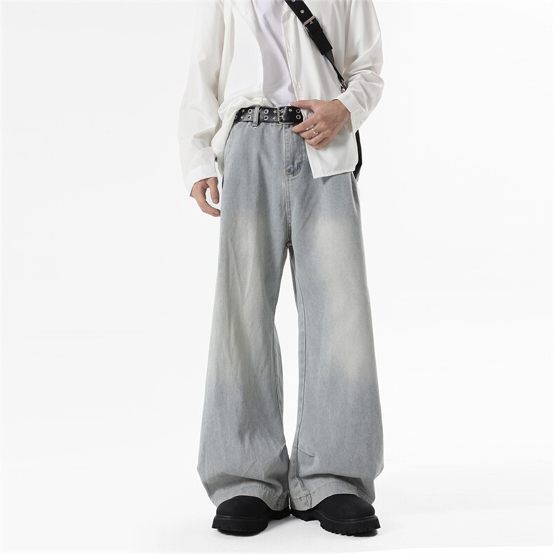 809B!新春现货美式弯刀设计感宽松牛仔裤809B-NK22-P48，男装牛仔裤，星座809B（原星座805）