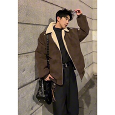 PY5552-P85特冬季PU皮棉服兔毛加绒加厚保暖棉衣，男装棉衣，电商D232