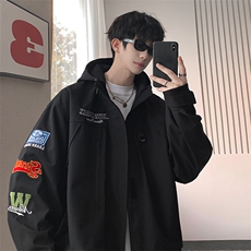 春季新款美式户外情侣冲锋衣机能刺绣外套夹克JK02318-P100控128，男装夹克，星座308B-2