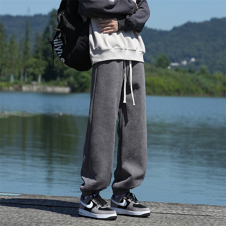 灯芯绒加绒裤男休闲裤束脚裤棉花绒厚款长裤KD618-P65控88,男装卫衣,电商D312-1
