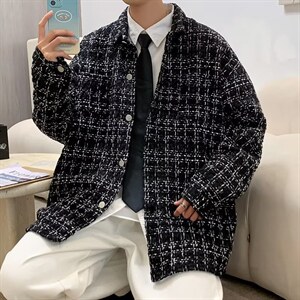 男秋季外套潮牌街头夹克外套衬衫厚L733P55图片