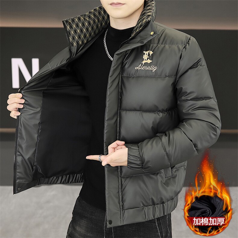 1018-MY927-P80皮棉衣男士2025新款立领面包服加厚保暖棉服免洗,男装棉衣,星座1018