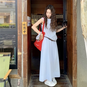 休闲减龄工装无袖半身裙套装女夏2025新款两件套慵懒风韩系高级感图片