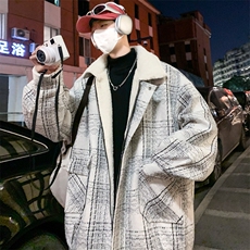 羊羔毛棉服男2025冬季新款休闲外套潮牌棉衣棉袄M199P120控158，男装棉衣，电商A157