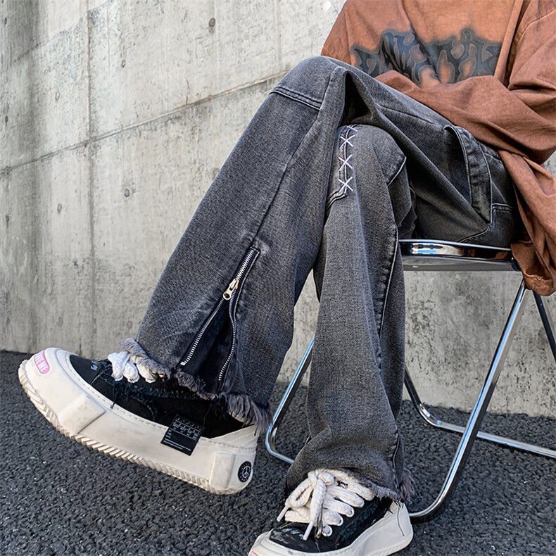 美式高街vibe潮牌牛仔裤休闲长裤直筒裤男裤A061-W9986-P65控88,男装牛仔裤,电商A061-1
