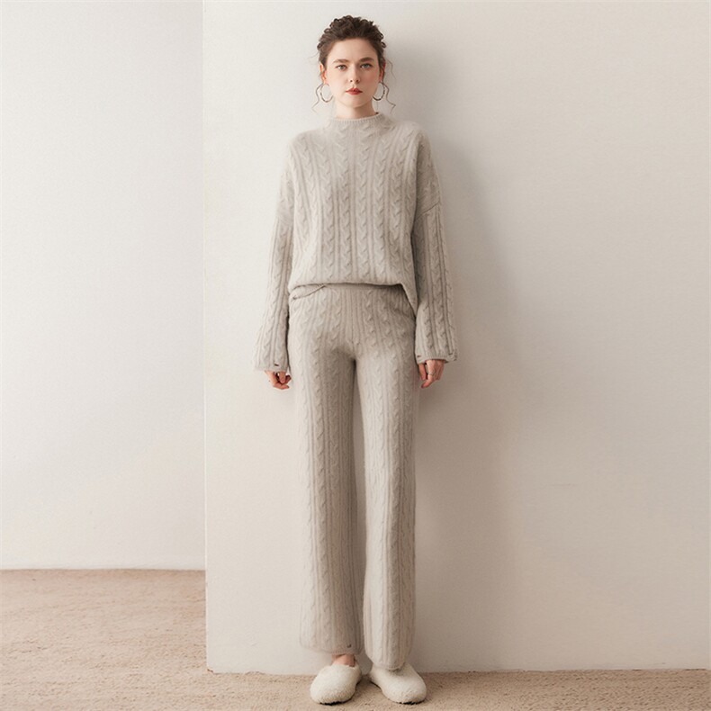 2025年秋季两件套通勤百搭休闲套装，女装套装/套裙，溪贝羊绒