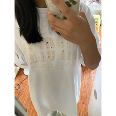 万针全刺绣工艺抖音得物高品质260克重磅纯棉双纱美式高街短袖T恤，男装T恤，电商A486
