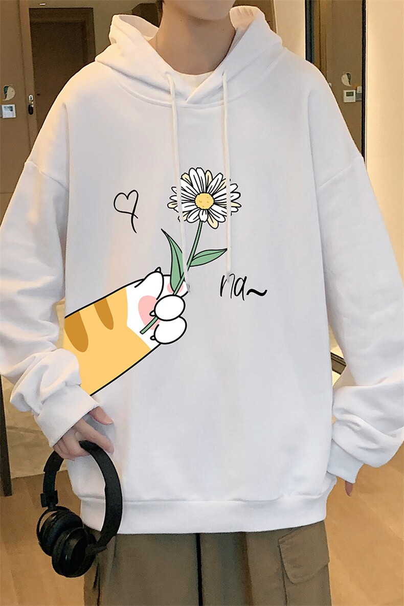 WY2265-P35纯棉连帽卫衣男大码运动帽衫宽松薄外套男,男装卫衣,电商A040