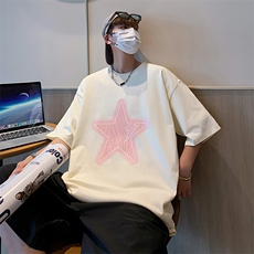 ！纯棉重磅220克夏季男士印花短袖T恤QT707-T264-P25，男装T恤，星座617B