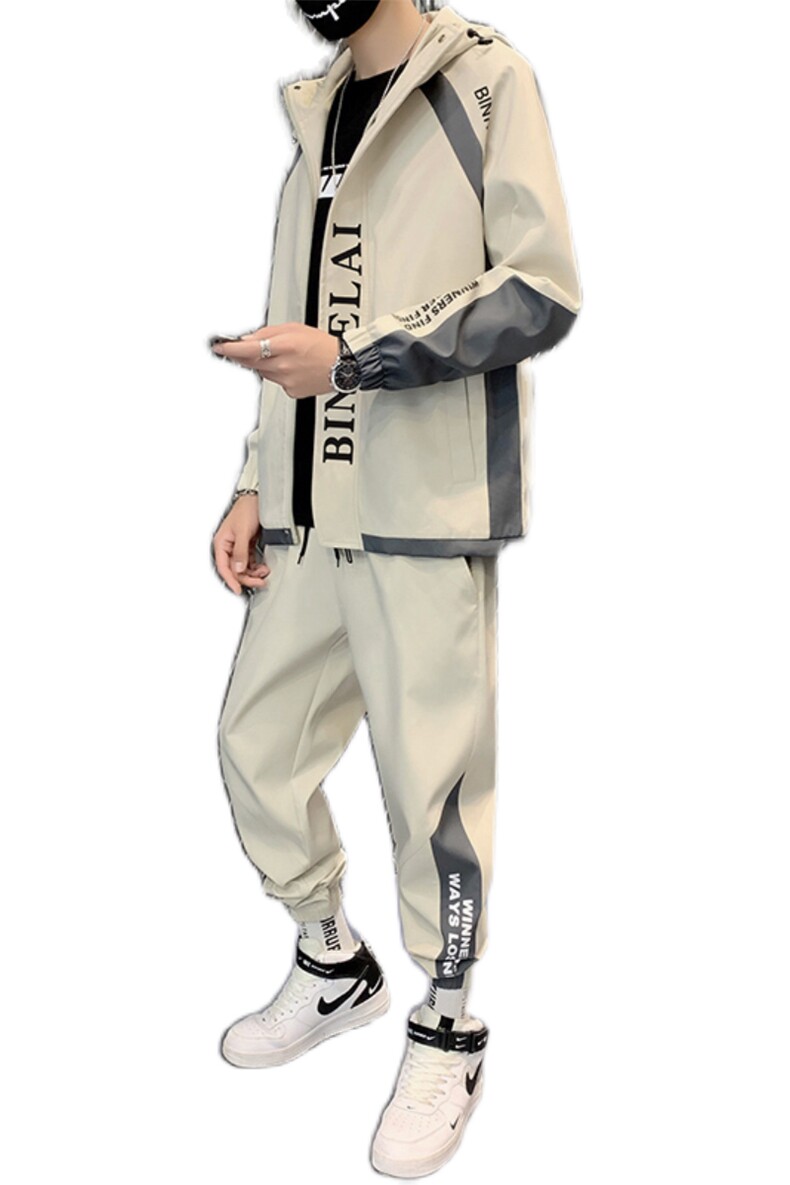 现货工装外套男装休闲运动套装男士夹克韩版潮流衣服D03,男装休闲套装,电商B226-2（原B217-2）