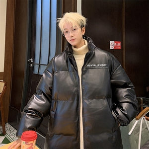 秋冬PU皮立领皮衣面包服男女羽绒棉外套 MY2888 P85 直播图片