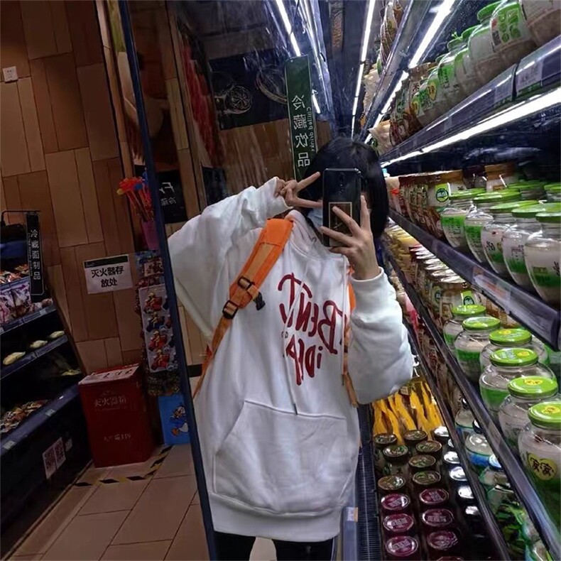 抖音得物高品质印花连帽卫衣秋冬装美式宽松连帽纯色卫衣ADL106,男装卫衣,电商A443