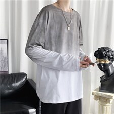 扎染长袖ins学生内搭简约百搭T恤上衣服已下架W523-P28，男装T恤，星座512-4
