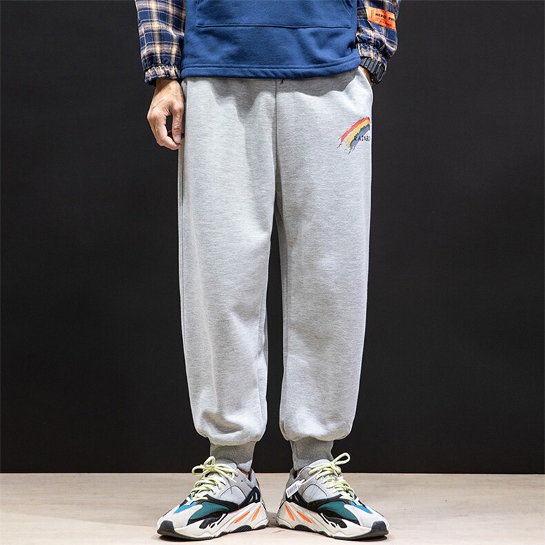K12064-P40束脚纯棉运动裤男士休闲裤大码宽松卫裤男马切达,男装休闲裤,电商A040A