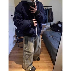 飞行员夹克男春季美式复古翻领棒球服cleanfit痞帅短款外套，男装夹克，星座506A