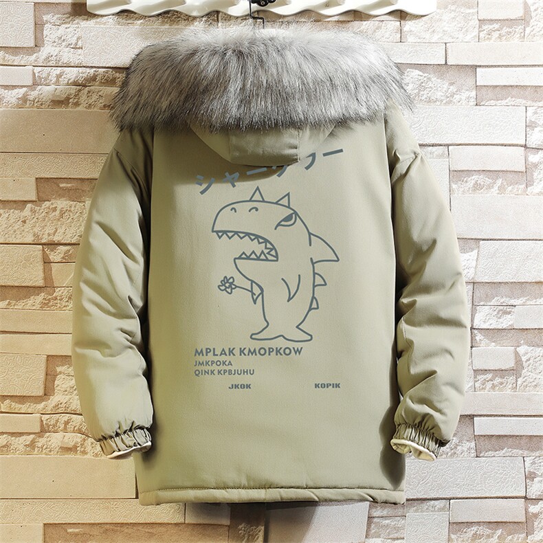MM48092-P130冬季大毛领棉衣男士大码加厚棉袄男棉服砖墙,男装棉衣,电商A040A