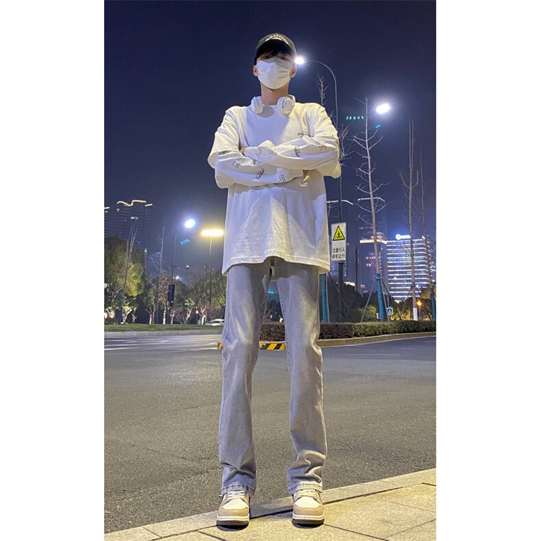 2024春款修身微喇复古弹力牛仔裤715-6-BK01P50,男装牛仔裤,星座715-6