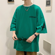 重磅潮港风短袖青少年学生百搭休闲潮流宽松T恤纯DX213P45，男装T恤，星座1204-3