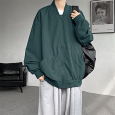 M-8XL春季棒球服外套男大码立领飞行员夹克潮牌休闲衣服JK001P65，男装夹克，电商B312