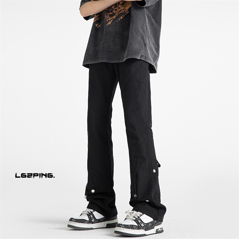 2025秋季新款无影墙大码潮高街微喇工装裤M-5XHK23092-特P50，男装休闲裤，电商A022