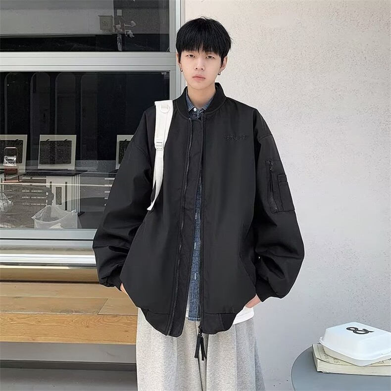 男春秋季2024新款痞帅韩系翻领夹克高级感男士休闲上衣HY158-P65图片