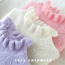 羊绒儿童毛衣女童秋冬新款高领加厚保暖针织衫宝宝洋气打底衫，童装毛衣，宛庄羊绒