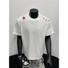 现货夏季新款为人民服务圆领短袖T恤男女老少都能穿2704-P29，男装T恤，电商C310-1