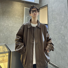F570P60秋冬皮夹克休闲外套宽松机车服，男装夹克，星座512-6