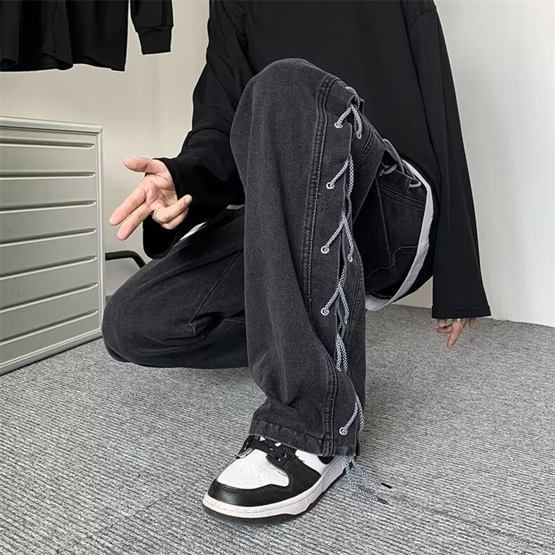 牛仔裤男秋季潮大码休闲裤子高街NA88P45,男装牛仔裤,星座1116-2