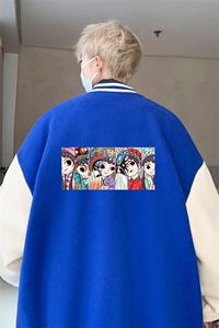 摇粒绒棒球服男大码开衫卫衣男夹克 BF86250-P65图片