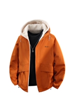 立体冬季外套加绒加绒两面穿夹克连帽保暖派克服A436-JK2536-P80，男装夹克，电商A436