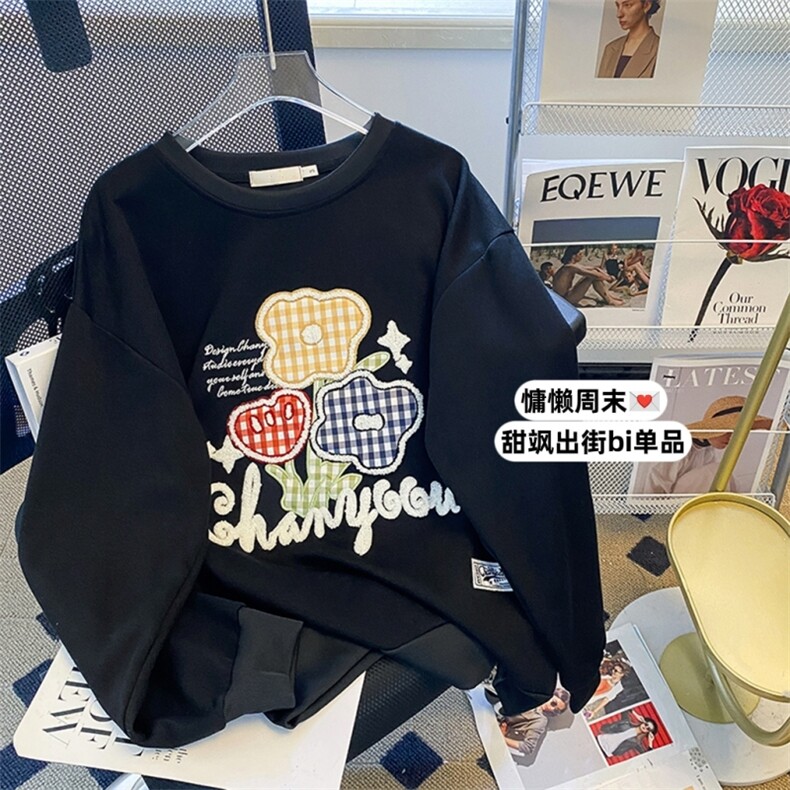 潮牌卫衣设计感上衣秋冬韩版宽松情侣开衫卫衣E584-P40图片