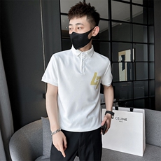 社会小伙夏季短袖印花t恤男时尚潮牌翻领半袖Polo衫C208-8886-P38，男装T恤，电商C208