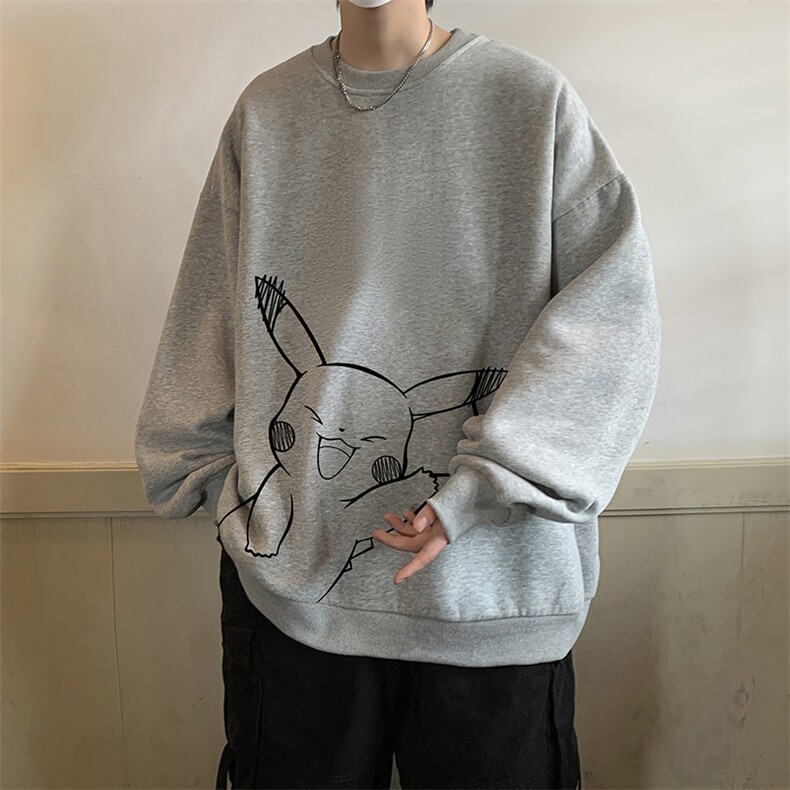 圆领卫衣男大码加厚加绒长袖t恤男S6193-P28加绒款-P33,男装卫衣,电商A040