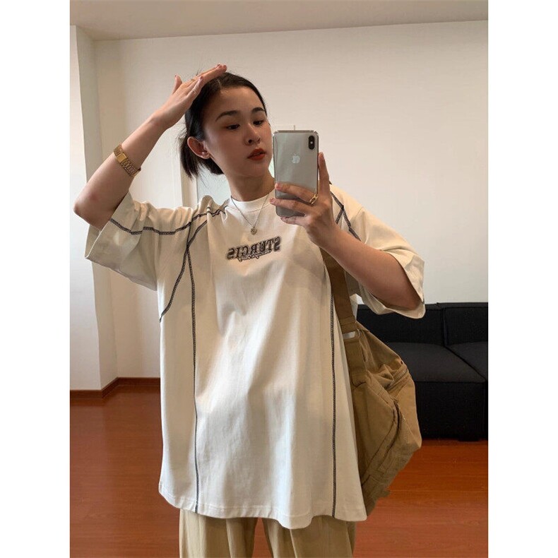 五分袖宽松型青少年简约夏季圆领时尚潮青年凉感速干户外运动T恤,男装T恤,星座506A