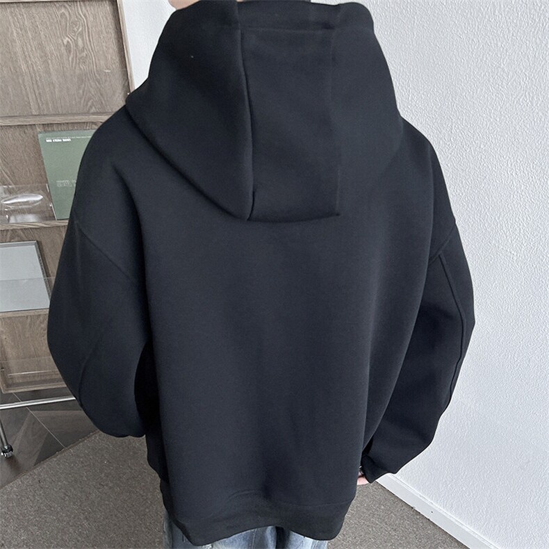 WY607-P55美式廓形cleanfit慵懒风连帽卫衣外套,男装卫衣,星座1503