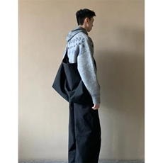 北欧风费尔岛毛衣开衫外套男慵懒风高级感提花针织衫内搭M413，男装针织衫/毛衣，星座1116A（原606A-3）