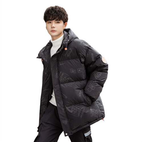 TIM2026冬季新款90%白鸭绒中长款连帽羽绒服男XZ109-Y1266-P218，男装羽绒服，星座109