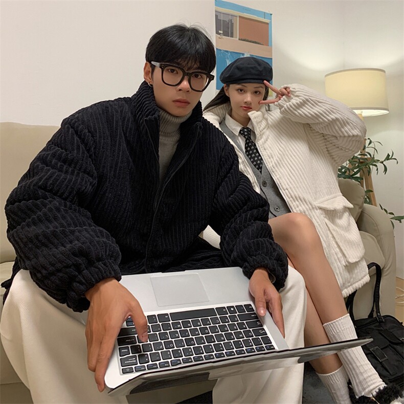 1506-1/MY33/P85灯芯绒立领冬季宽松情侣棉服保暖男女棉衣1,男装棉衣,星座1506-1
