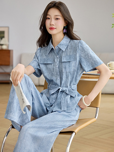 2026年夏季新款女简约时尚大气显瘦两件套图片