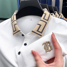 保罗男士短袖T恤翻领半袖薄款2023夏季新款中年商务休闲polo衫男，男装Polo衫，电商B212（原钱塘6029）