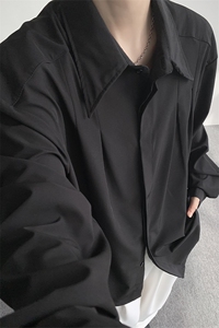 春秋男士衬衫外套韩版休闲长袖衬衫打底西装领四季可穿衬衫 P45图片