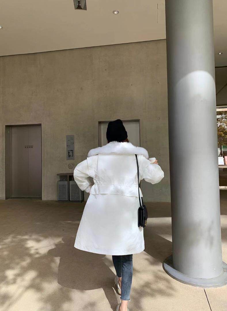 冬季新款大毛领派克羽绒服，女装羽绒服，谦度