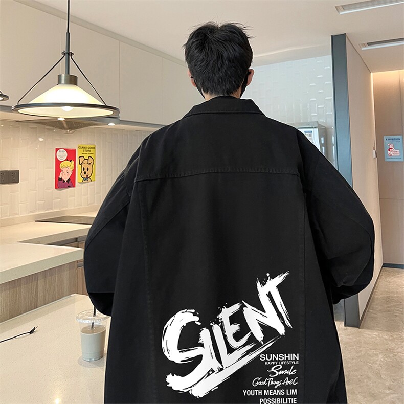 牛仔夹克男大码牛仔外套男茄克NJ77343-P60加绒款-P75,男装夹克,电商A040