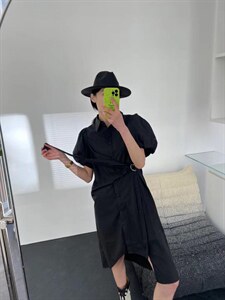 夏季新款衬衫不规则连衣裙,女装衬衫,JY.OUBEN