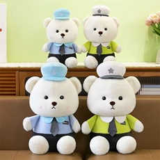 可爱警察小熊精品毛绒玩具公仔泰迪迪熊玩偶生日礼物孩童