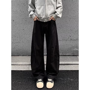美式工装裤男款秋冬潮牌水洗休闲长裤宽松直筒裤子男士MKF13 P52图片